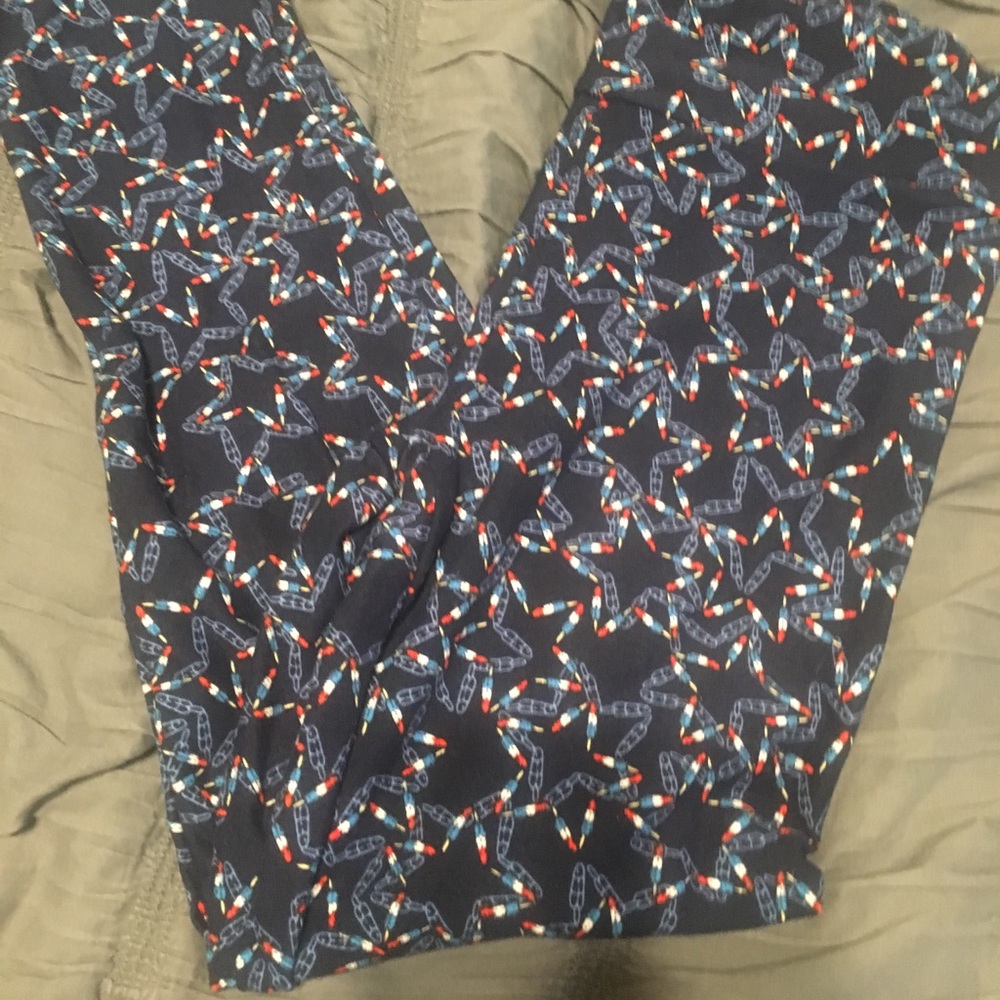 Lularoe OS Americana Bomb Pops Stars Navy